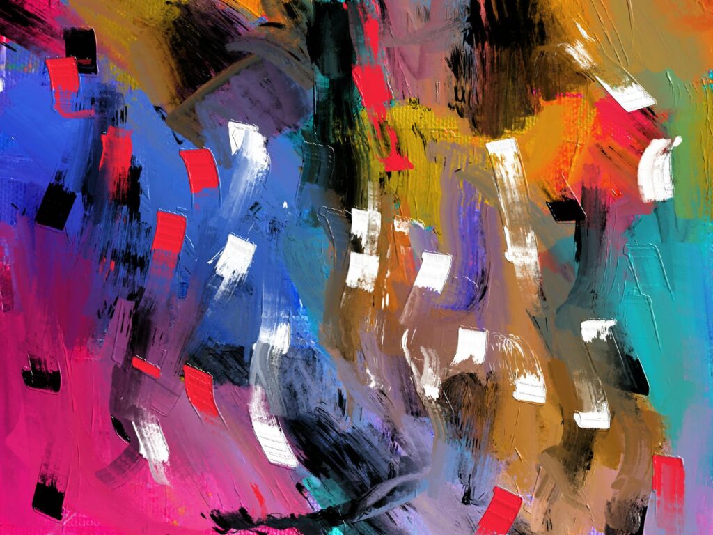 abstract AI art rainbow